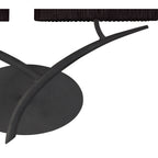 M1155/BS Eve Wall Lamp 2 Light E27 Anthracite Black Oval Shades