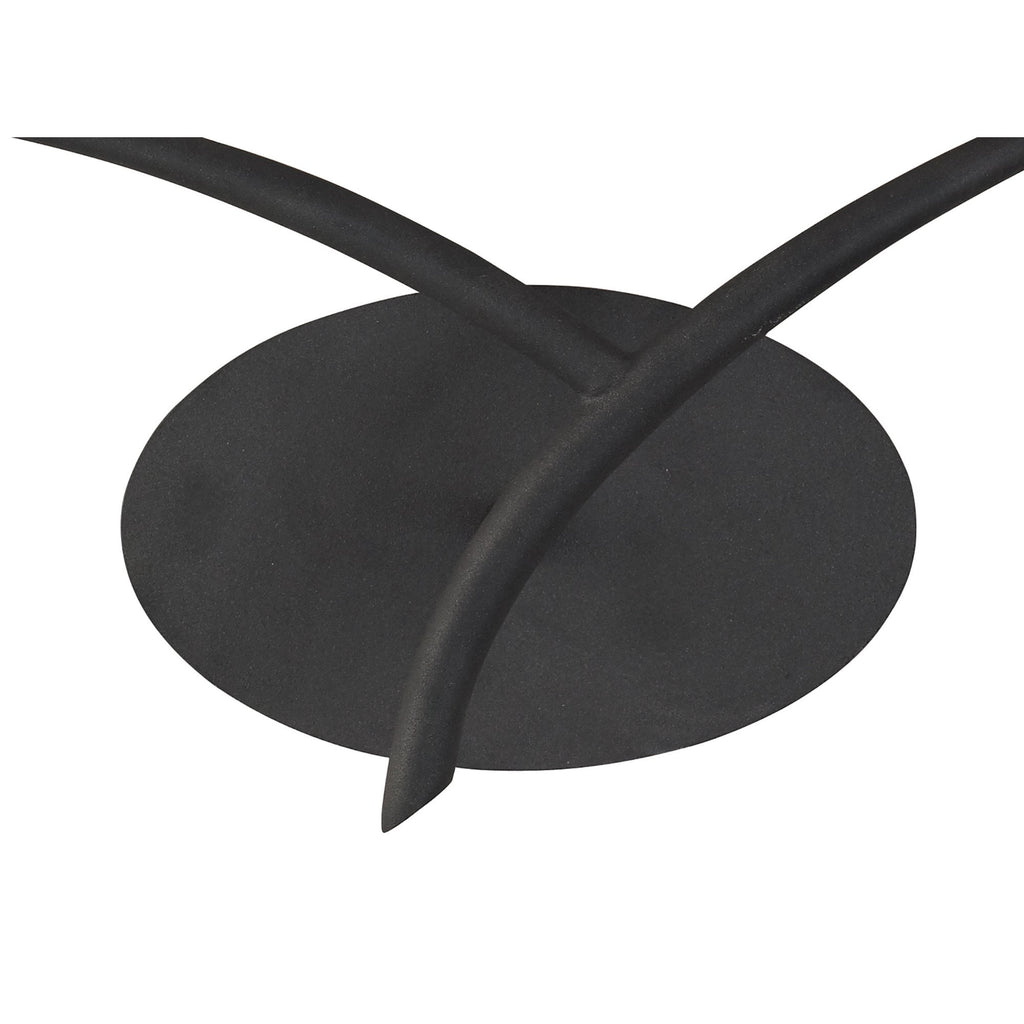 M1155/S/BS Eve Wall Lamp Switched 2 Light E27 Anthracite Black Oval Shades