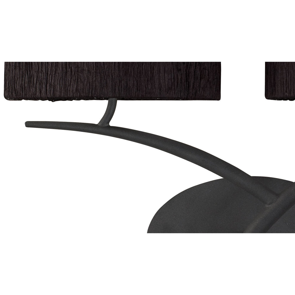 M1155/S/BS Eve Wall Lamp Switched 2 Light E27 Anthracite Black Oval Shades
