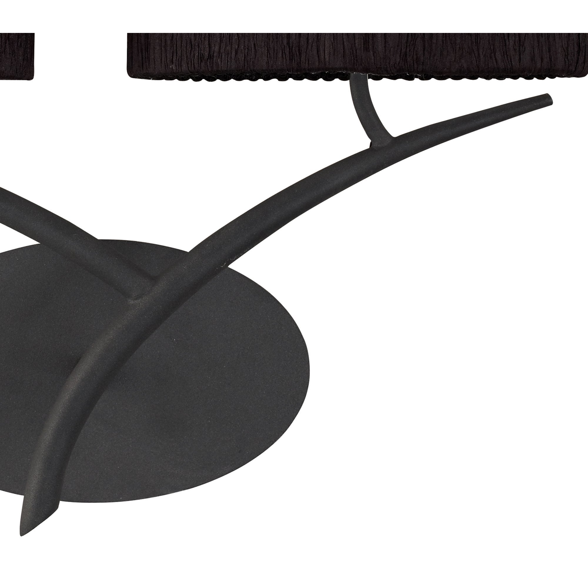 M1155/S/BS Eve Wall Lamp Switched 2 Light E27 Anthracite Black Oval Shades