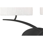 M1155 Eve Wall Lamp 2 Light E27 Anthracite White Oval Shades