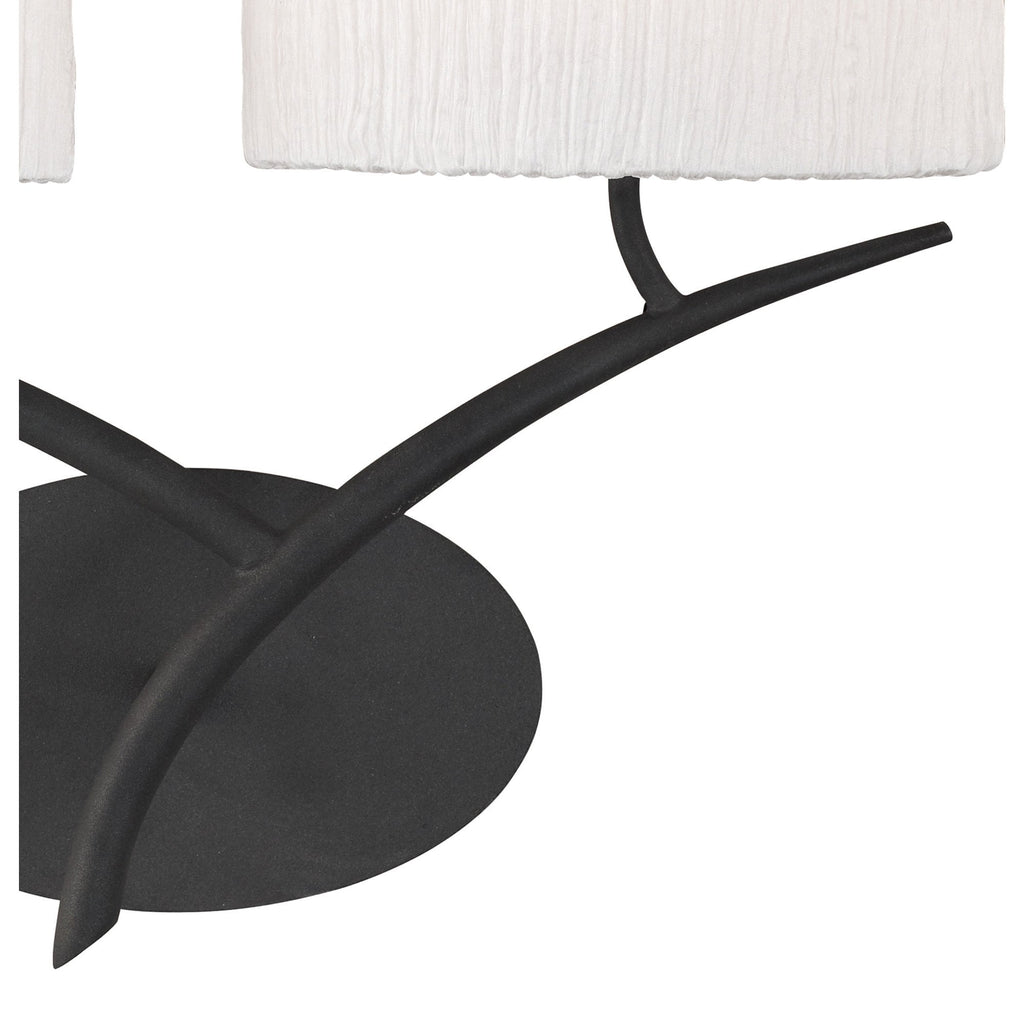 M1155 Eve Wall Lamp 2 Light E27 Anthracite White Oval Shades