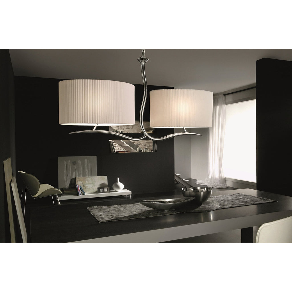 M1156/S/BS Eve Wall Lamp Switched 3 Light E27 Anthracite Black Oval Shades
