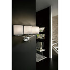 M1156/S/BS Eve Wall Lamp Switched 3 Light E27 Anthracite Black Oval Shades