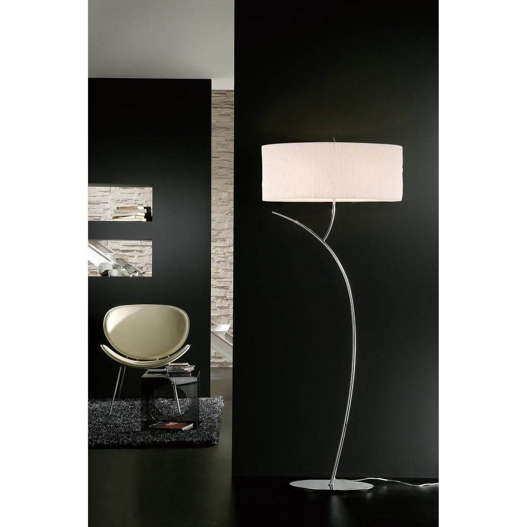 M1156/S/BS Eve Wall Lamp Switched 3 Light E27 Anthracite Black Oval Shades