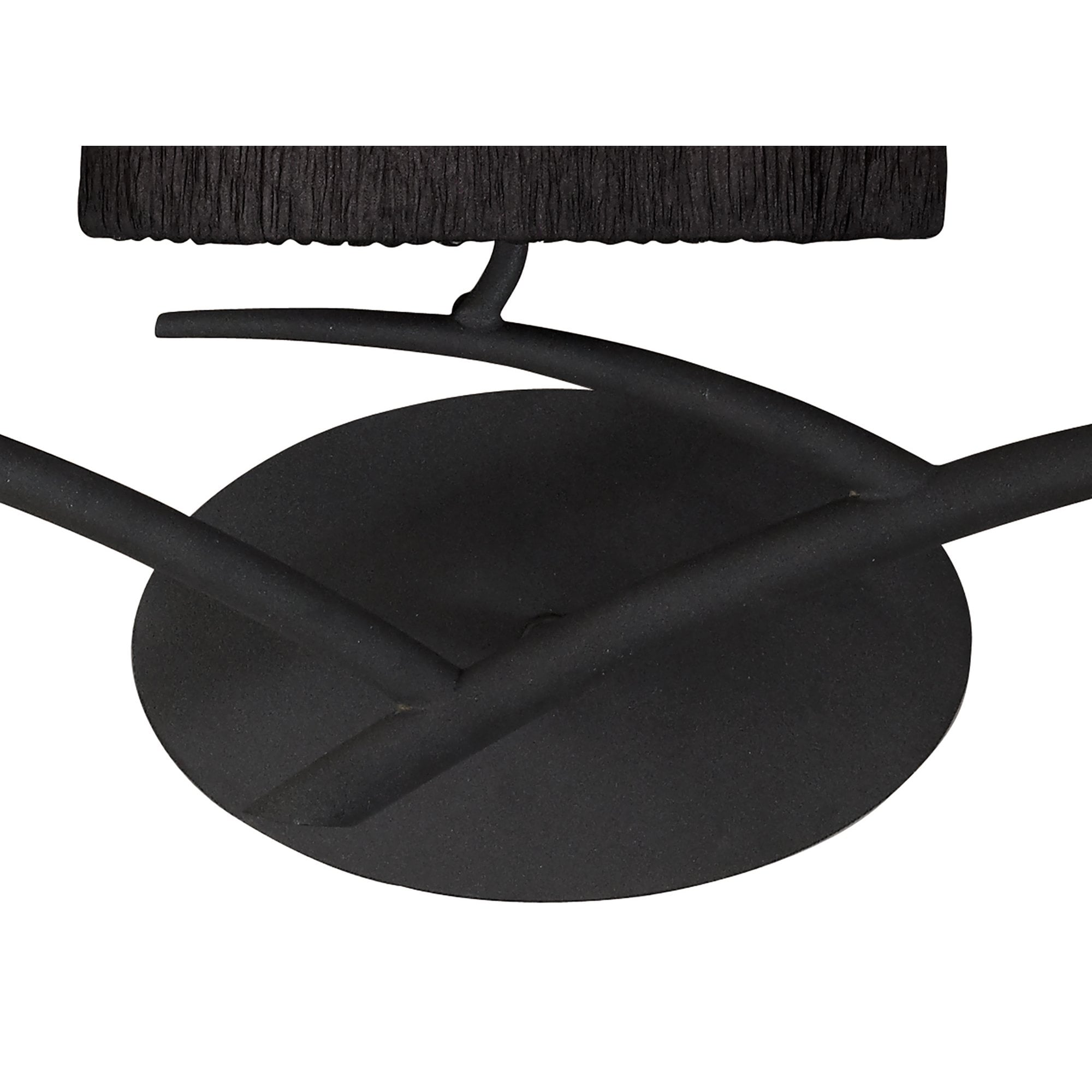 M1156/S/BS Eve Wall Lamp Switched 3 Light E27 Anthracite Black Oval Shades
