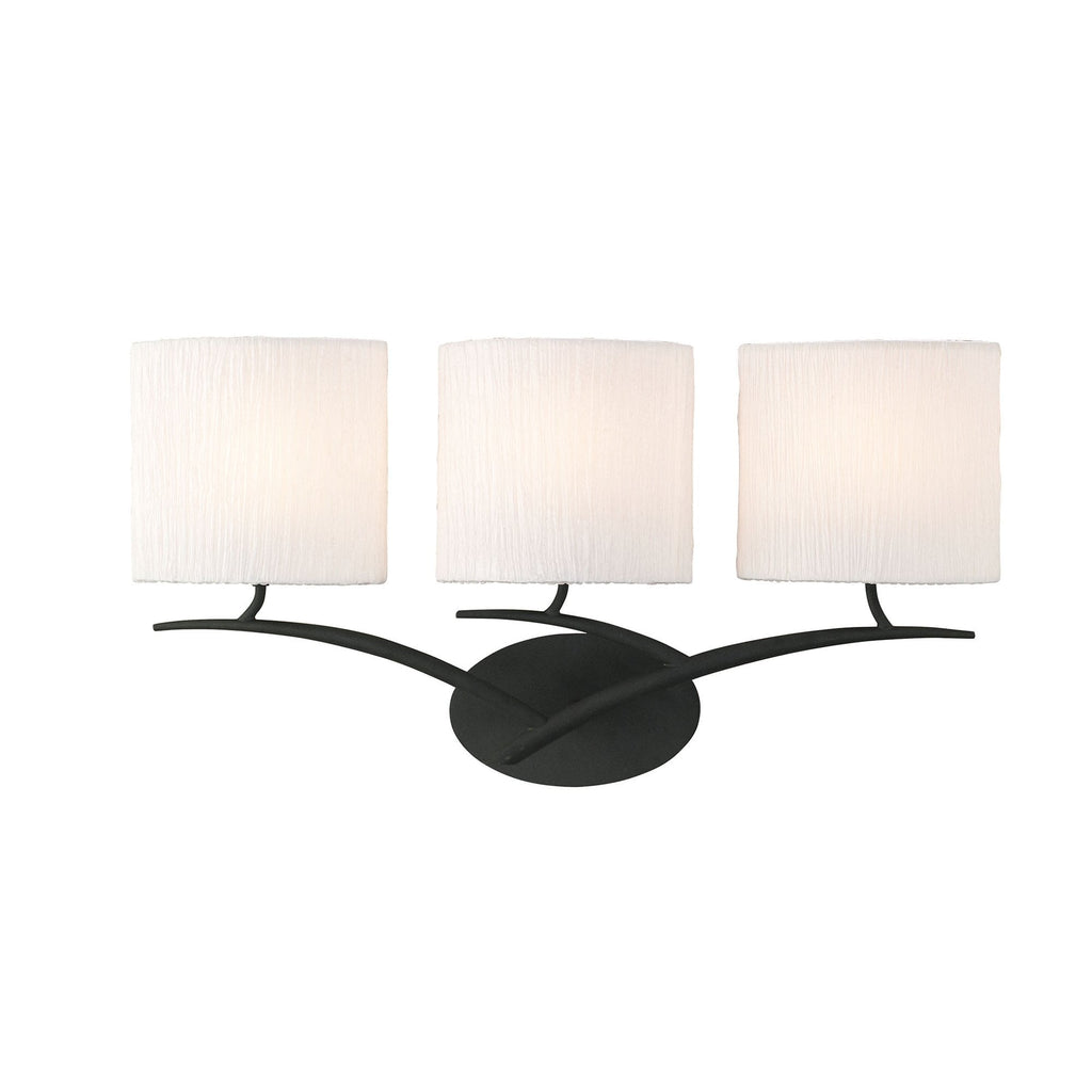 M1156/S Eve Wall Lamp Switched 3 Light E27 Anthracite White Oval Shades