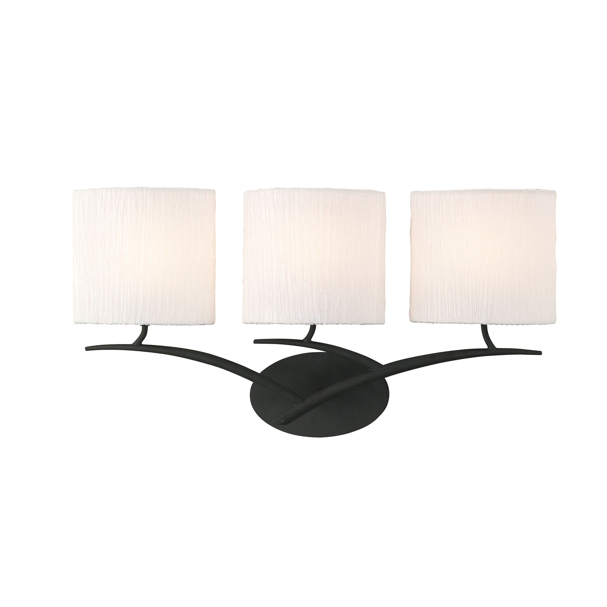 M1156/S Eve Wall Lamp Switched 3 Light E27 Anthracite White Oval Shades