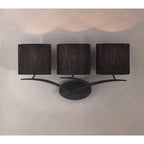 M1156/S Eve Wall Lamp Switched 3 Light E27 Anthracite White Oval Shades
