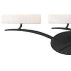 M1156/S Eve Wall Lamp Switched 3 Light E27 Anthracite White Oval Shades
