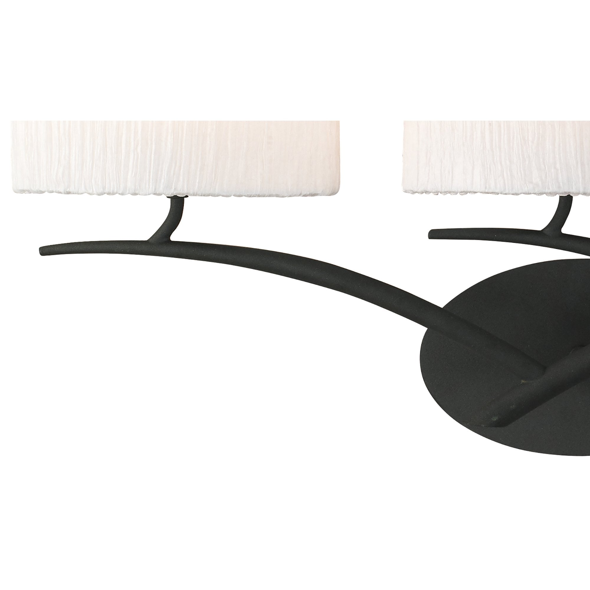 M1156/S Eve Wall Lamp Switched 3 Light E27 Anthracite White Oval Shades