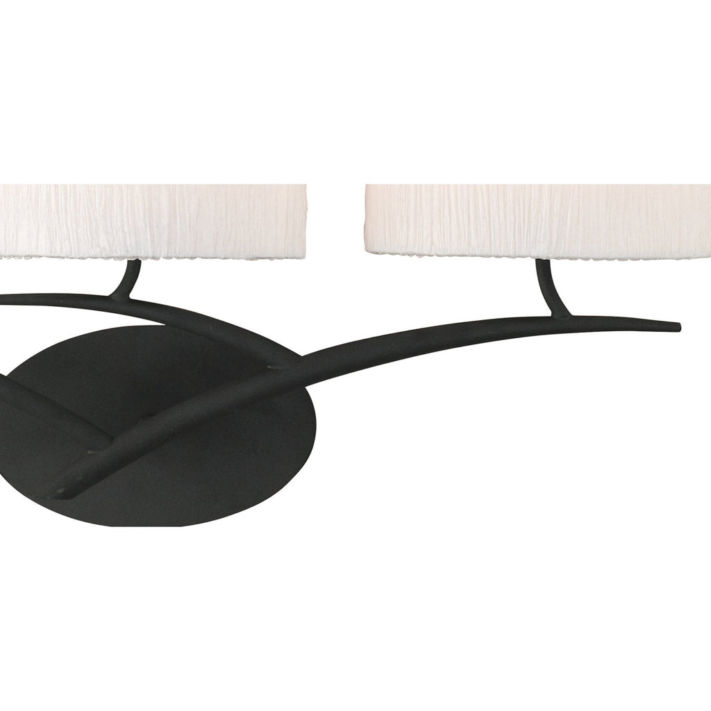 M1156/S Eve Wall Lamp Switched 3 Light E27 Anthracite White Oval Shades