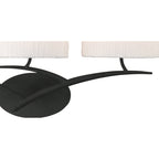 M1156/S Eve Wall Lamp Switched 3 Light E27 Anthracite White Oval Shades