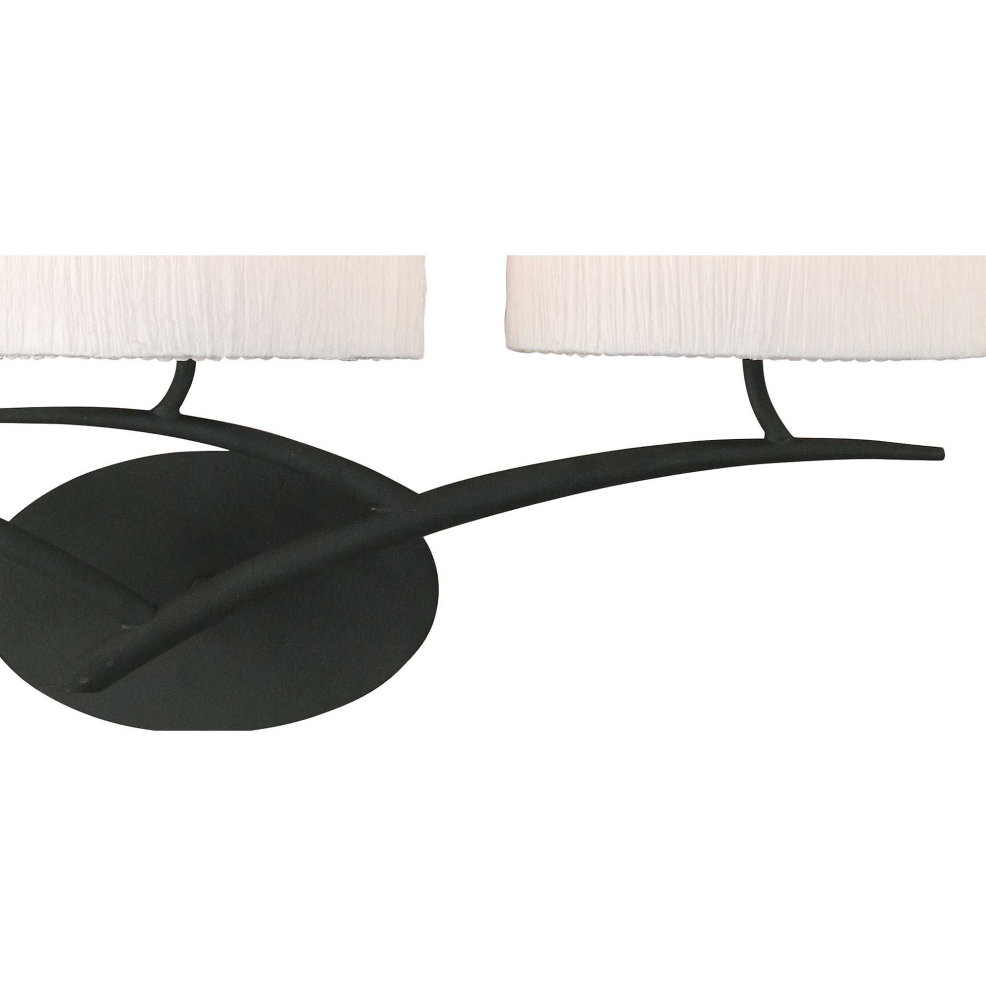 M1156/S Eve Wall Lamp Switched 3 Light E27 Anthracite White Oval Shades