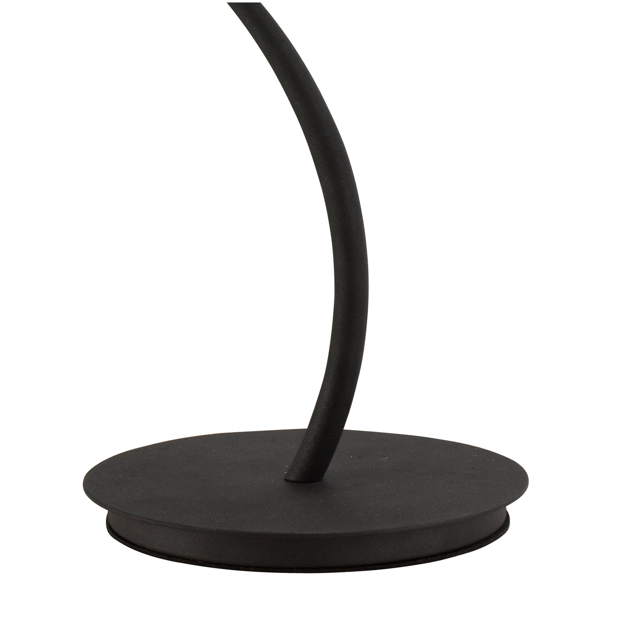 M1157/BS Eve Table Lamp 2 Light E27 Large Anthracite Black Round Shade
