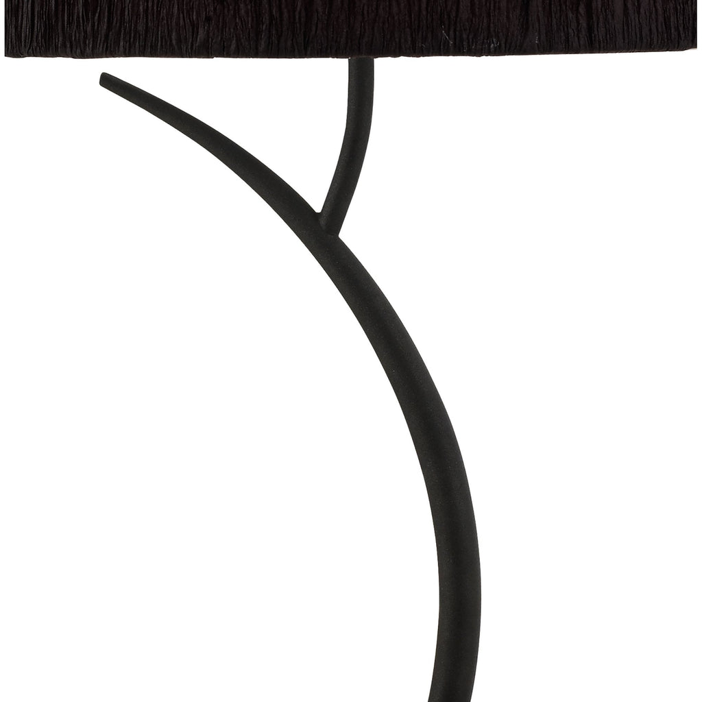 M1157/BS Eve Table Lamp 2 Light E27 Large Anthracite Black Round Shade