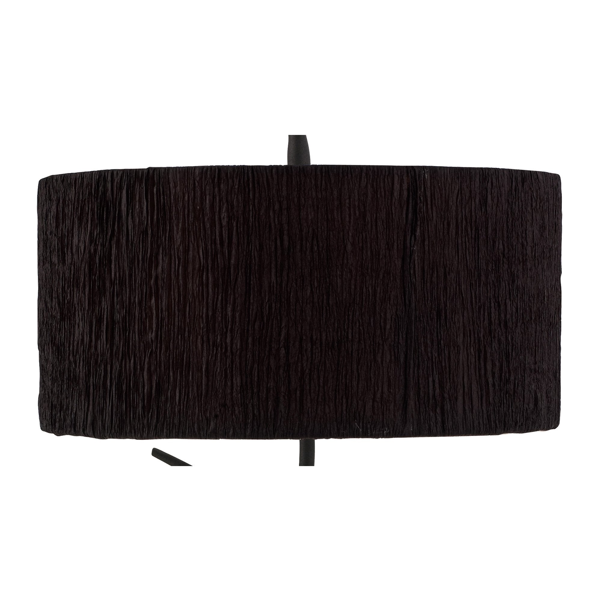 M1157/BS Eve Table Lamp 2 Light E27 Large Anthracite Black Round Shade