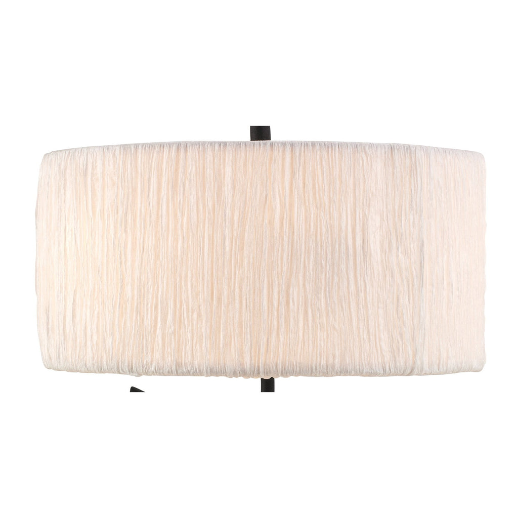 M1157 Eve Table Lamp 2 Light E27 Large Anthracite White Round Shade