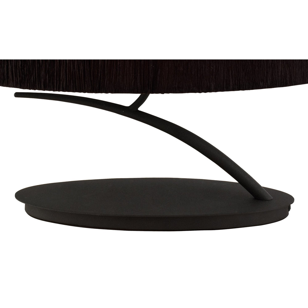 M1158/BS Eve Table Lamp 2 Light E27 Small Anthracite Black Oval Shade