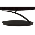M1158/BS Eve Table Lamp 2 Light E27 Small Anthracite Black Oval Shade