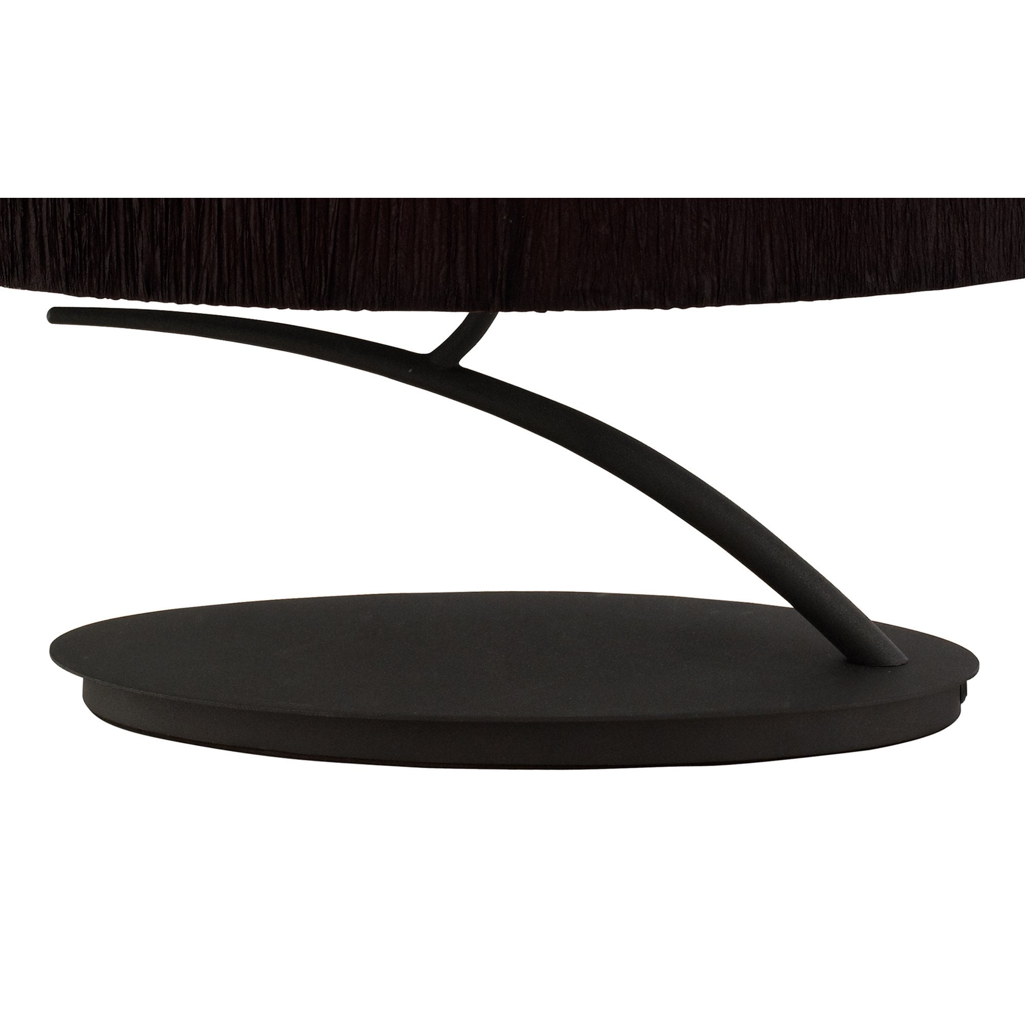 M1158/BS Eve Table Lamp 2 Light E27 Small Anthracite Black Oval Shade