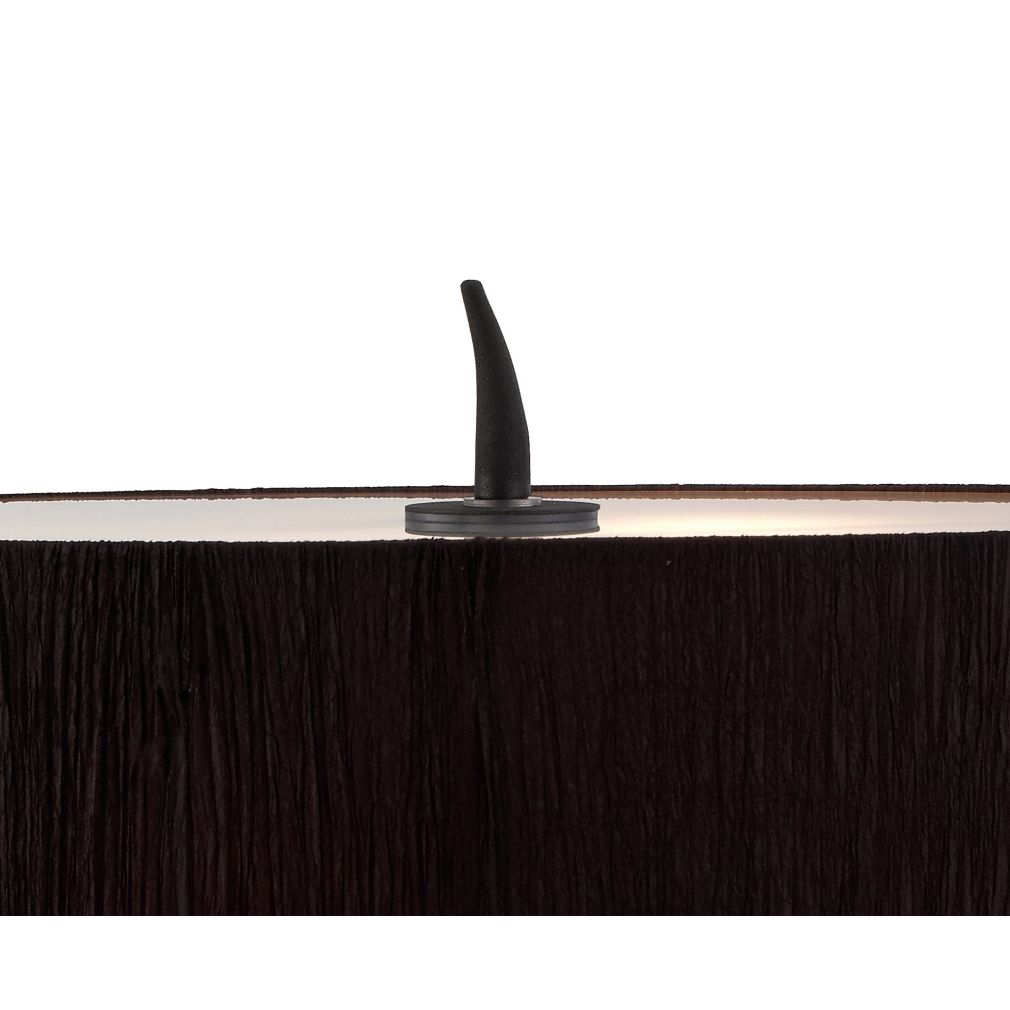 M1158/BS Eve Table Lamp 2 Light E27 Small Anthracite Black Oval Shade