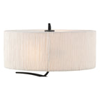 M1158 Eve Table Lamp 2 Light E27 Small Anthracite White Oval Shade