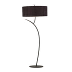 M1159/BS Eve Floor Lamp 2 Light E27 Anthracite Black Oval Shade