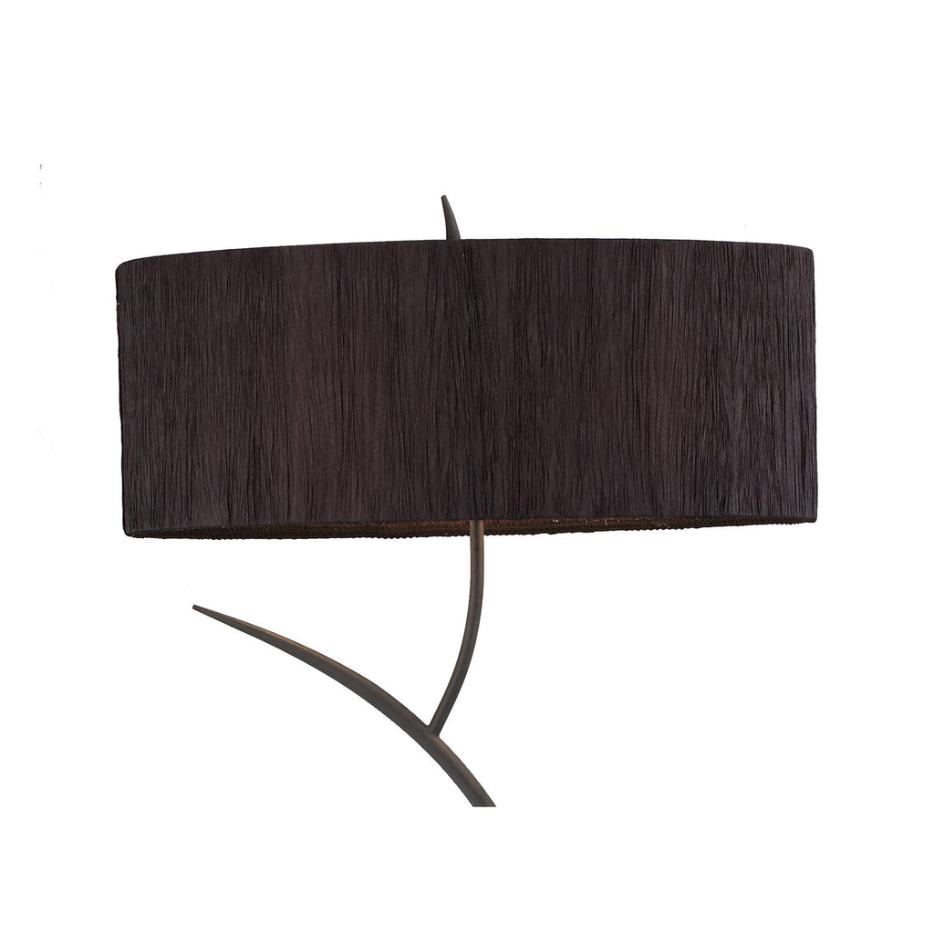 M1159/BS Eve Floor Lamp 2 Light E27 Anthracite Black Oval Shade