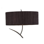 M1159/BS Eve Floor Lamp 2 Light E27 Anthracite Black Oval Shade