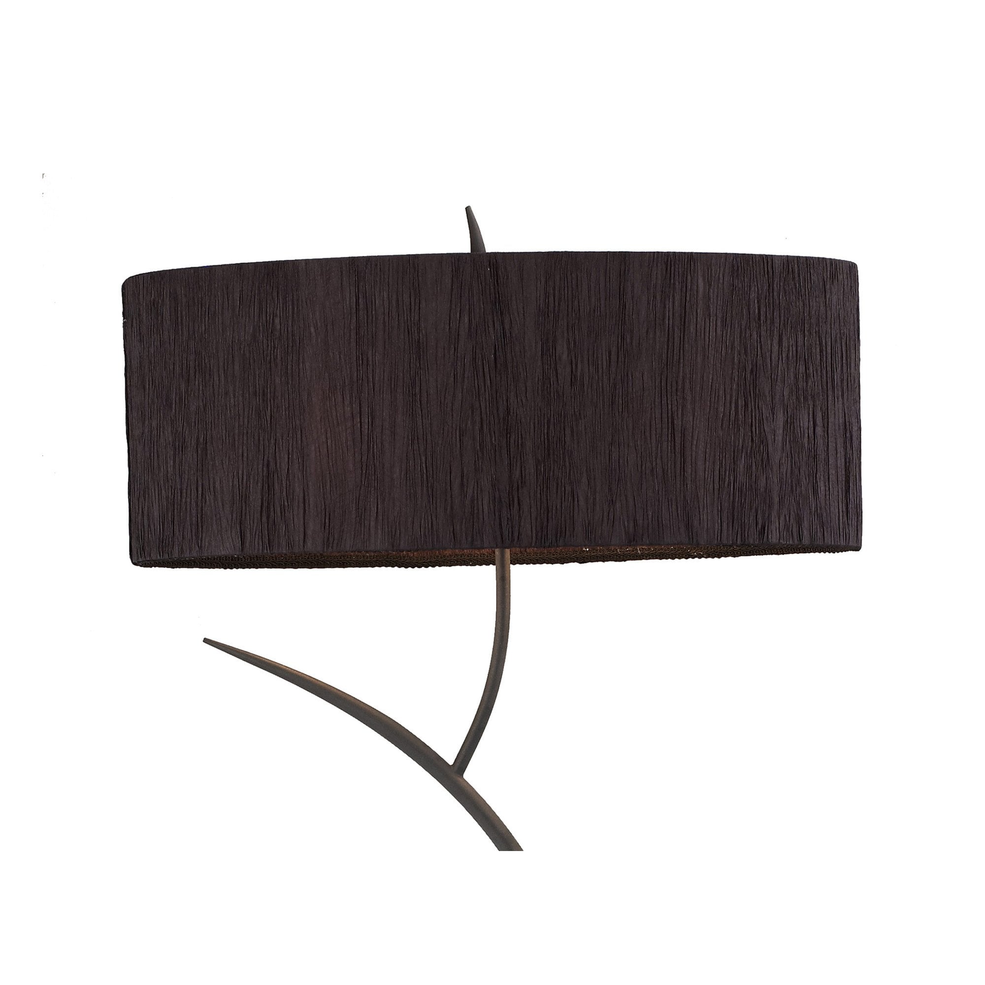 M1159/BS Eve Floor Lamp 2 Light E27 Anthracite Black Oval Shade