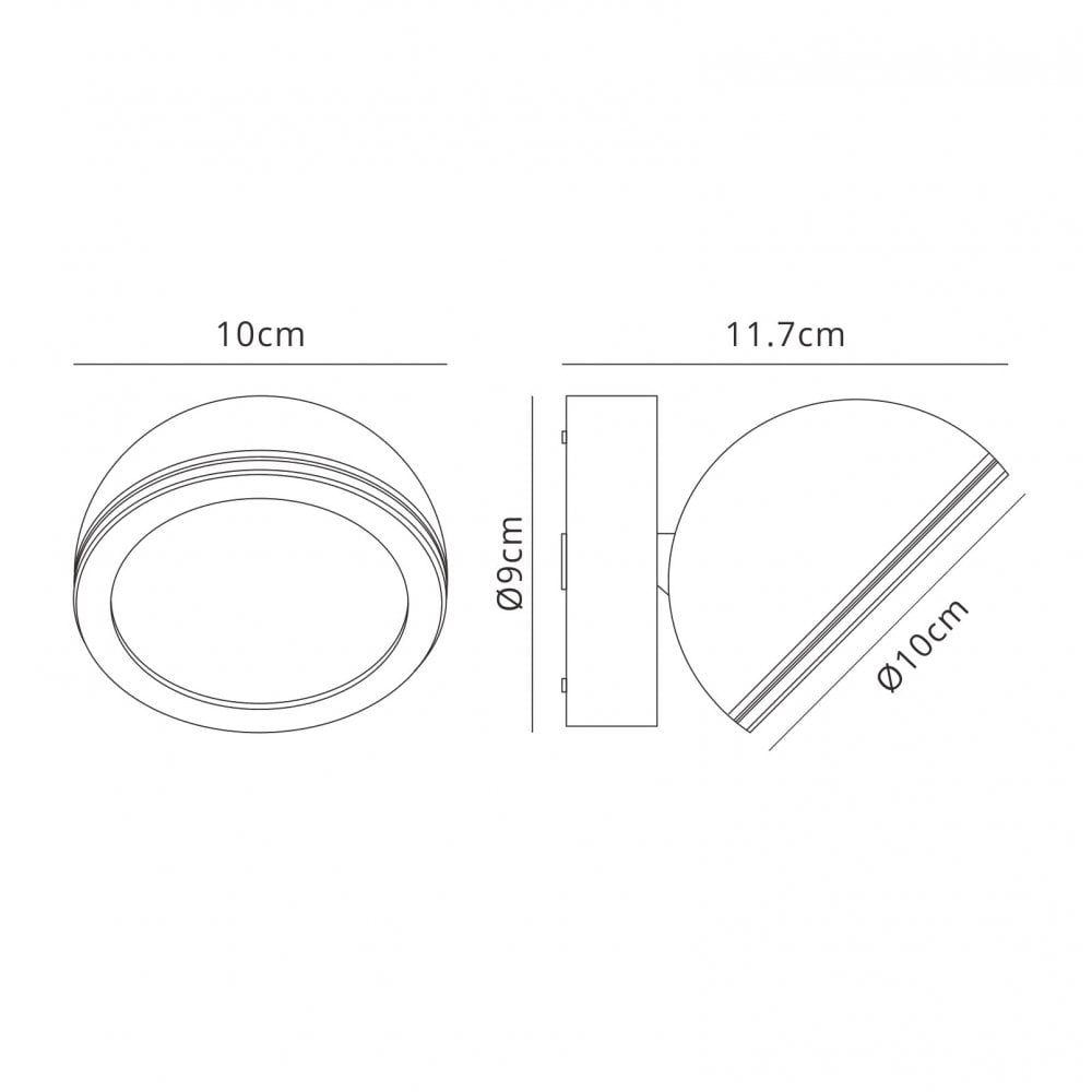 M6505 Everest Outdoor Wall Lamp 1 Light White