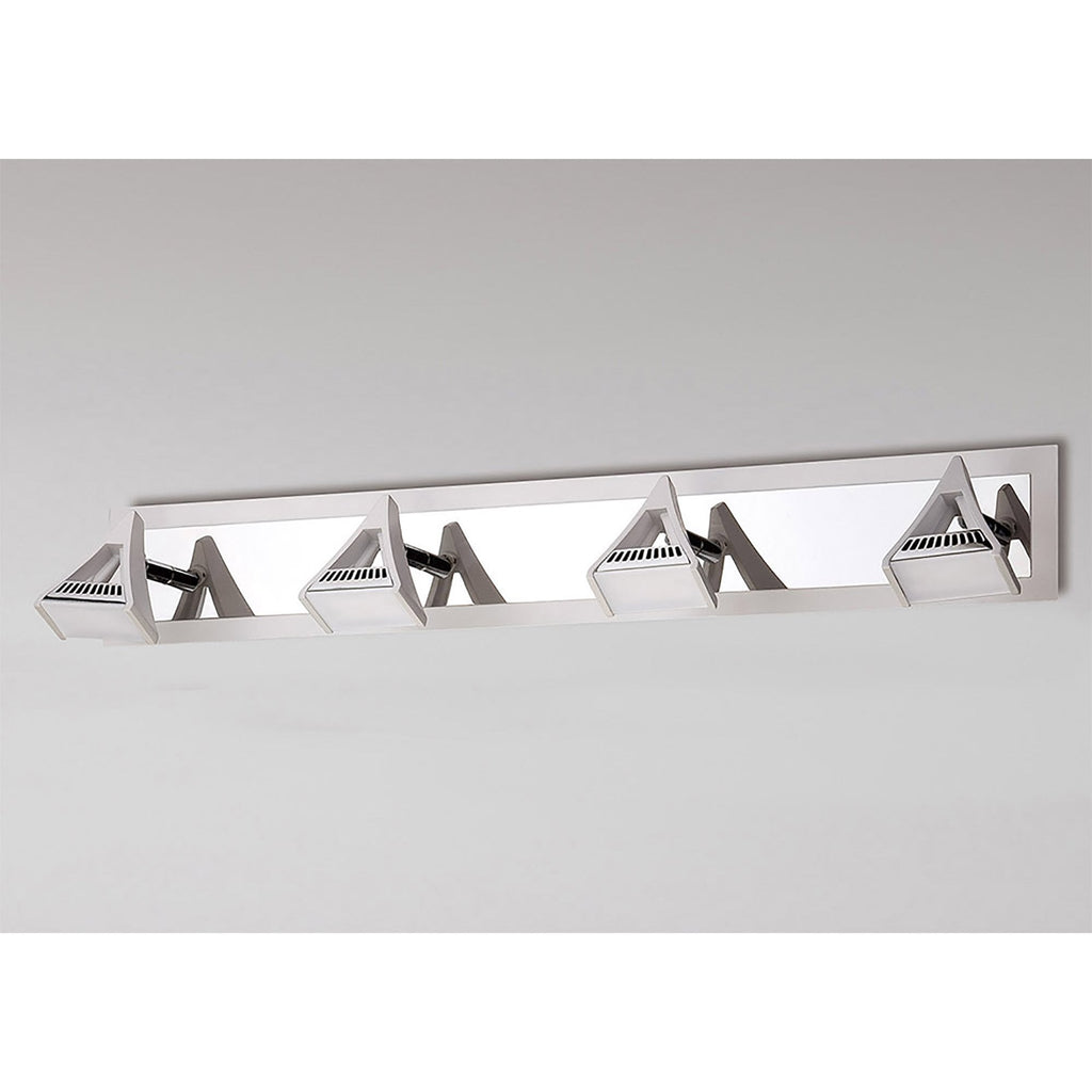 M8103/1 Filippo Linear Spot Light 4 Light LED 20W Matt White/Polished Chrome