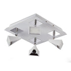 M8105/1 Filippo Spot Light 4 Light LED Square 20W Matt White/Polished Chrome