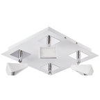 M8105/1 Filippo Spot Light 4 Light LED Square 20W Matt White/Polished Chrome