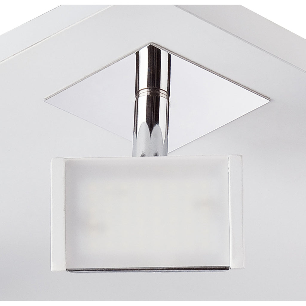 M8105/1 Filippo Spot Light 4 Light LED Square 20W Matt White/Polished Chrome