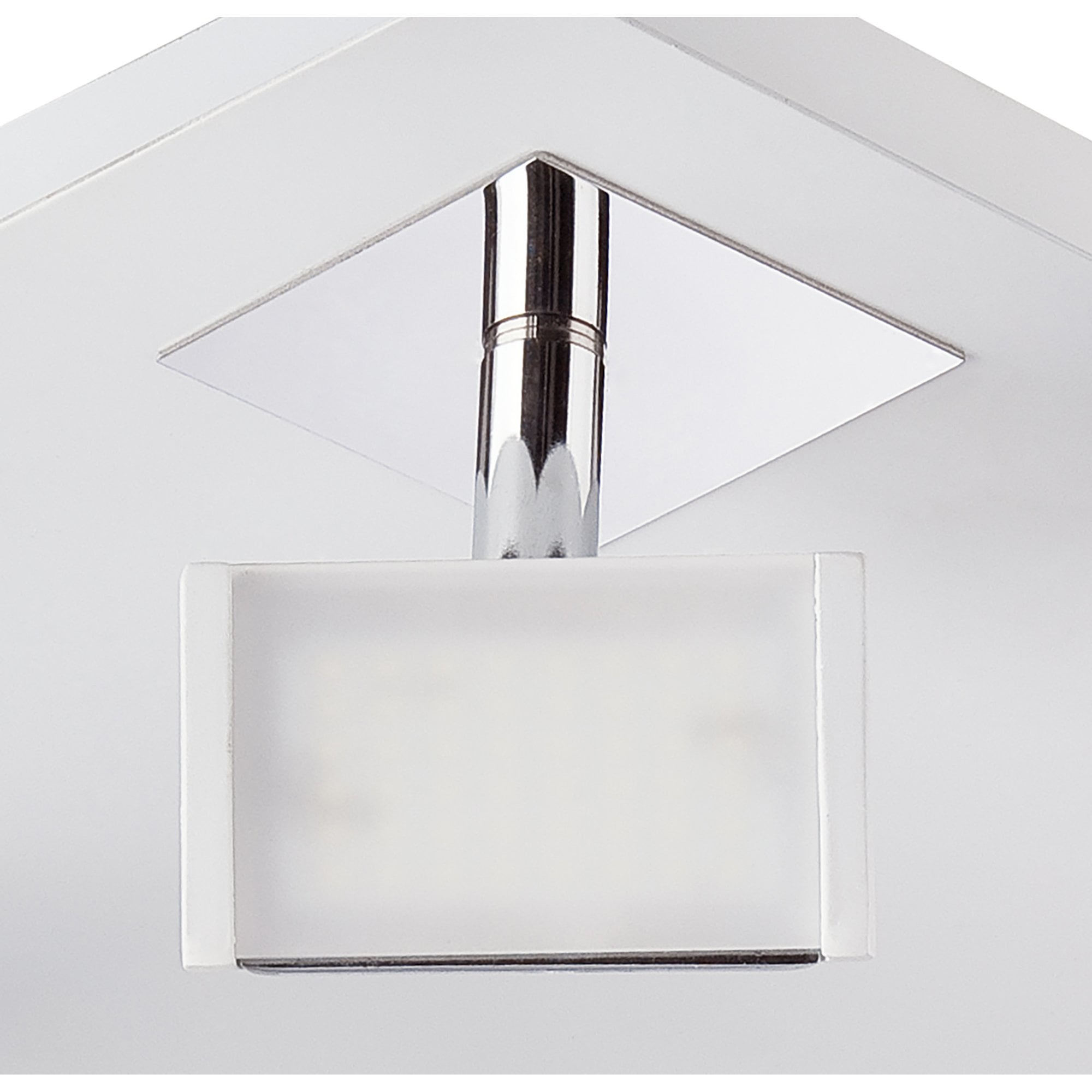 M8105/1 Filippo Spot Light 4 Light LED Square 20W Matt White/Polished Chrome