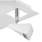 M8105/1 Filippo Spot Light 4 Light LED Square 20W Matt White/Polished Chrome