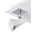 M8105/1 Filippo Spot Light 4 Light LED Square 20W Matt White/Polished Chrome