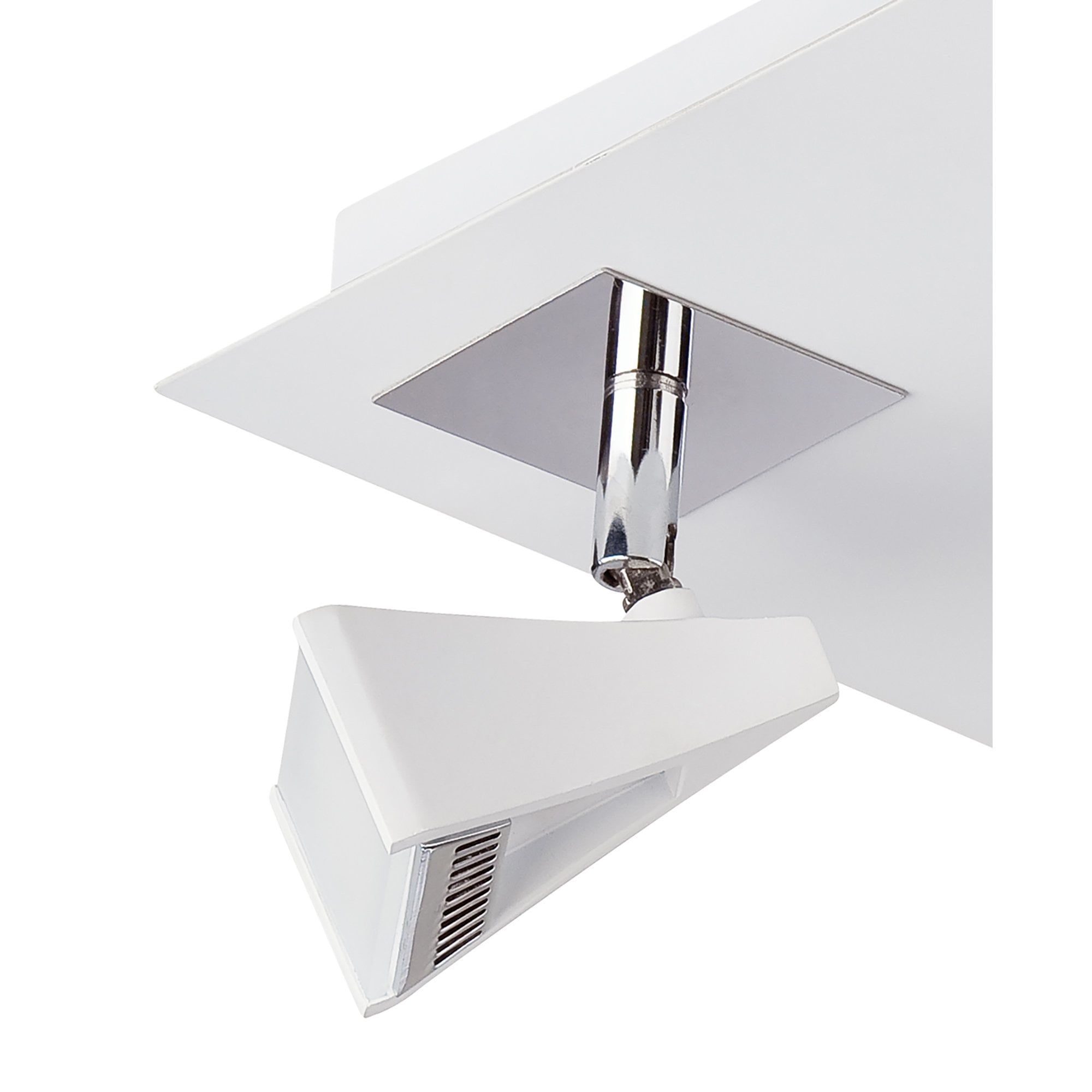 M8105/1 Filippo Spot Light 4 Light LED Square 20W Matt White/Polished Chrome