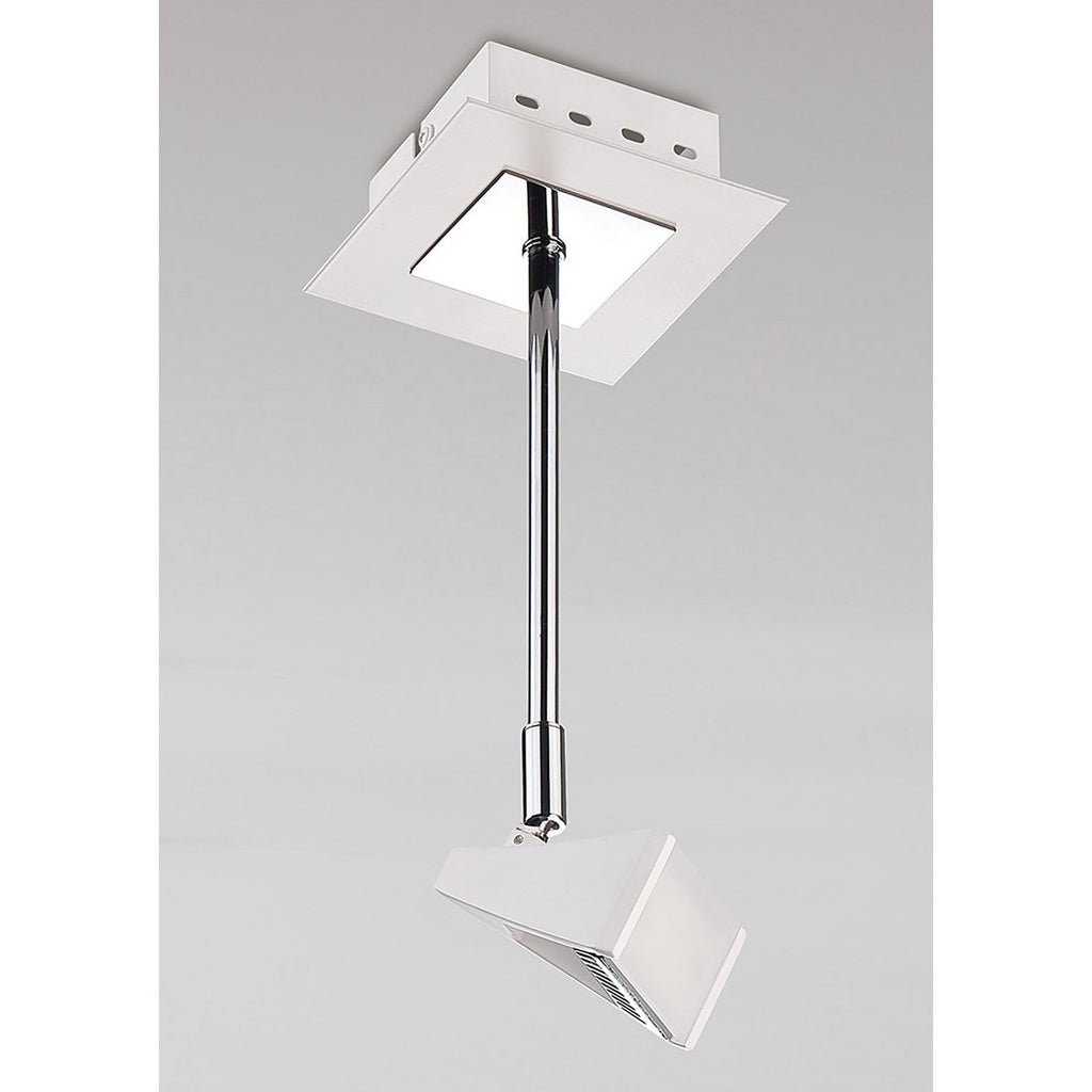 M8101/1 Filippo Telescopic Spot Light 1 Light 5W Matt White/Polished Chrome