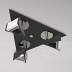 M8110/1 Filippo Spot Light 3 Light LED Triangular 15W Matt Black/Polished Chrome