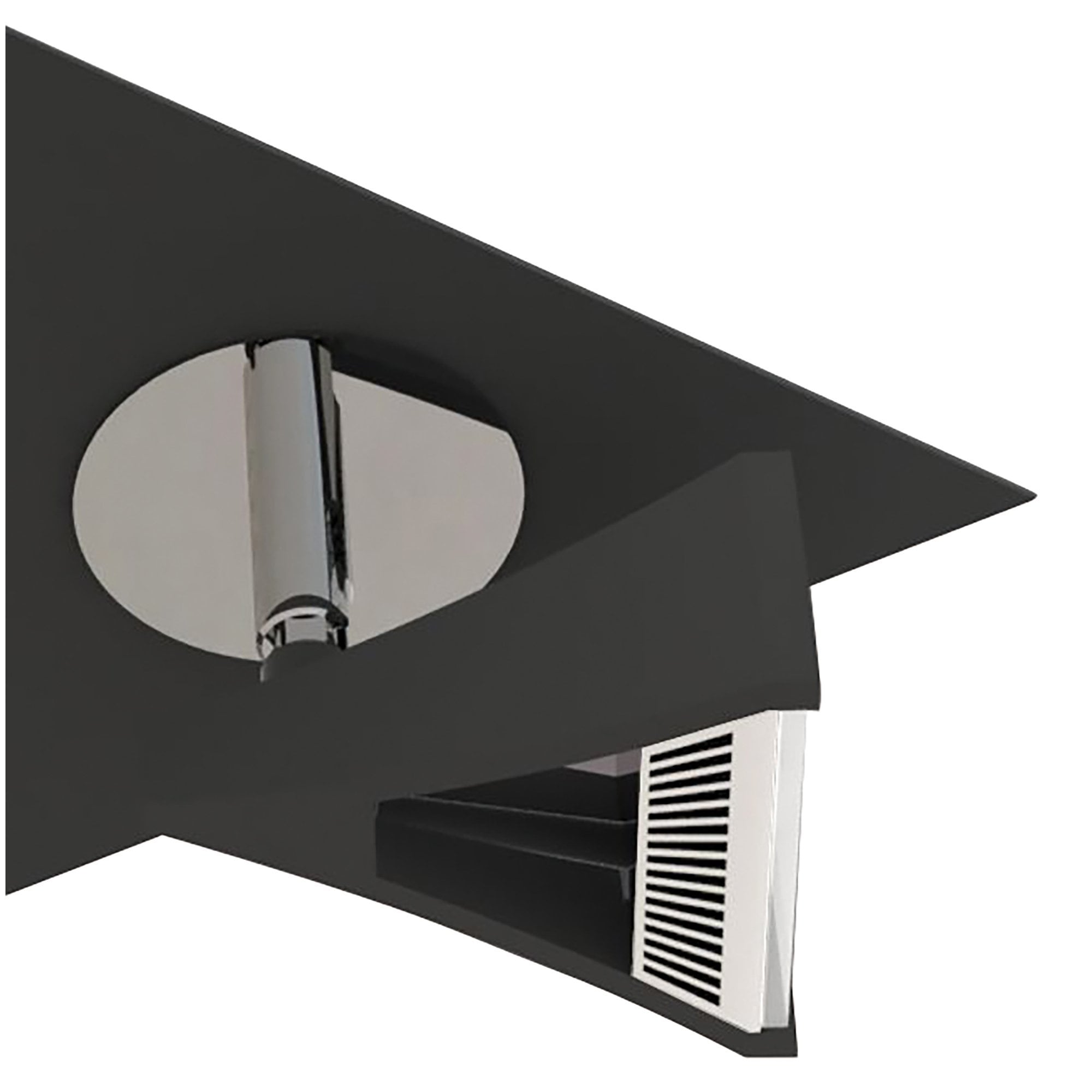 M8110/1 Filippo Spot Light 3 Light LED Triangular 15W Matt Black/Polished Chrome