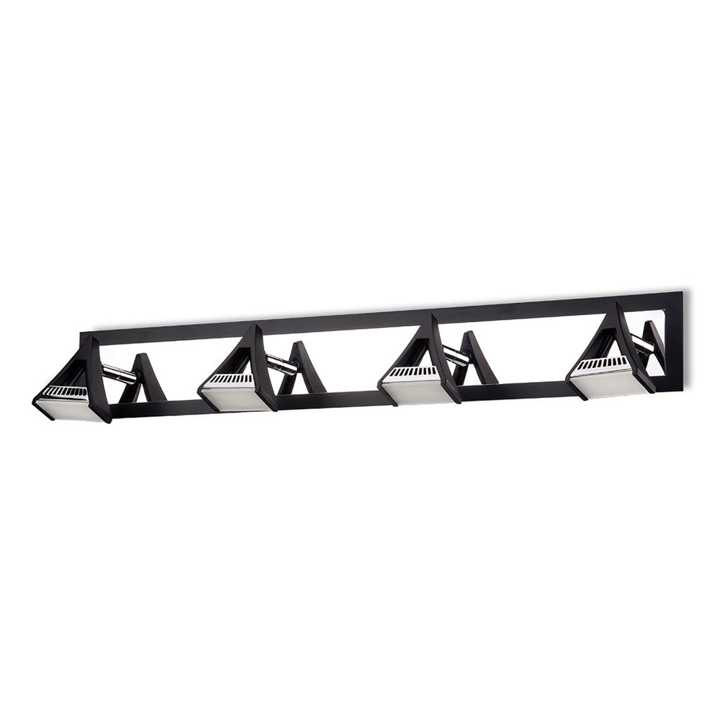 M8109/1 Filippo Linear Spot Light 4 Light LED 20W Matt Black/Polished Chrome