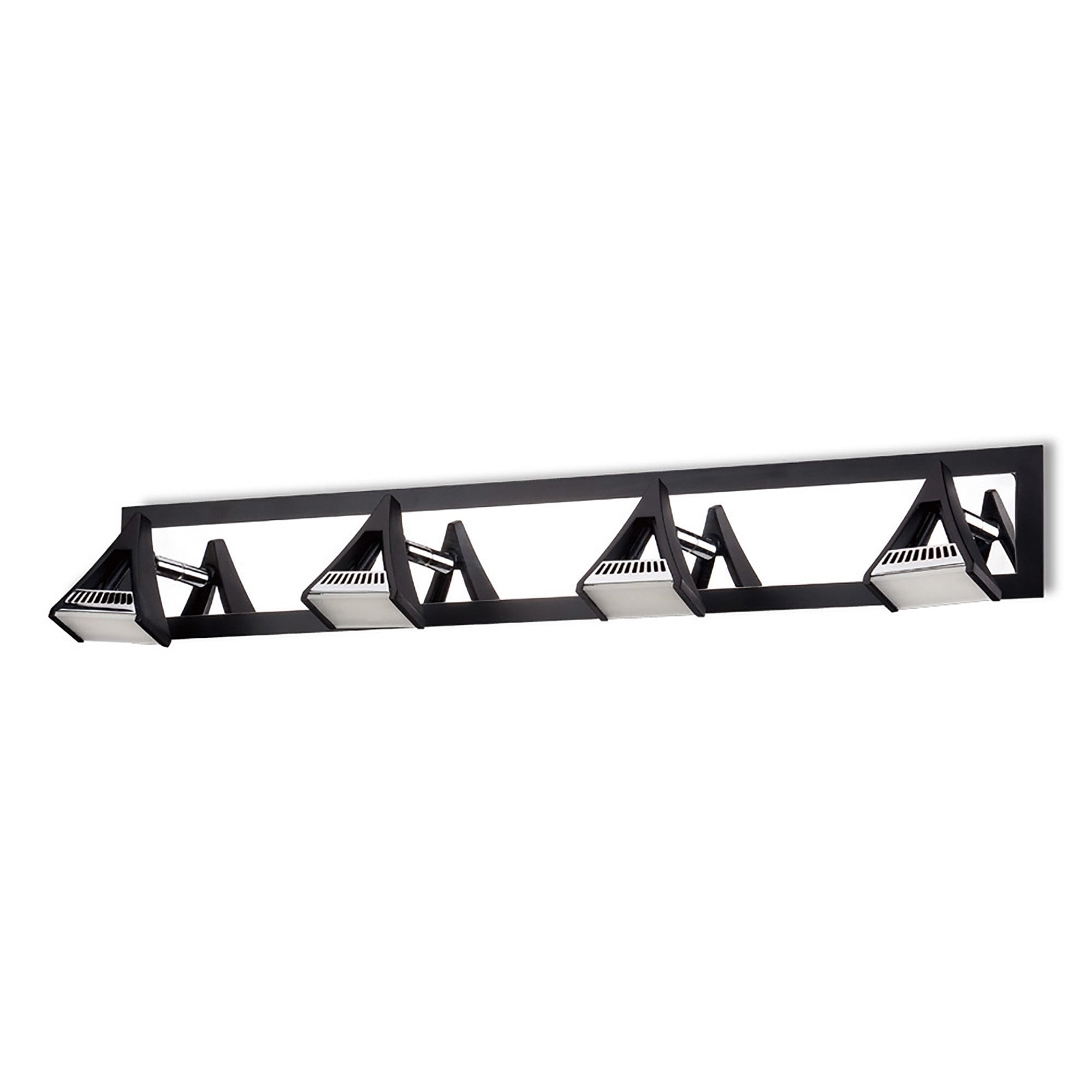 M8109/1 Filippo Linear Spot Light 4 Light LED 20W Matt Black/Polished Chrome