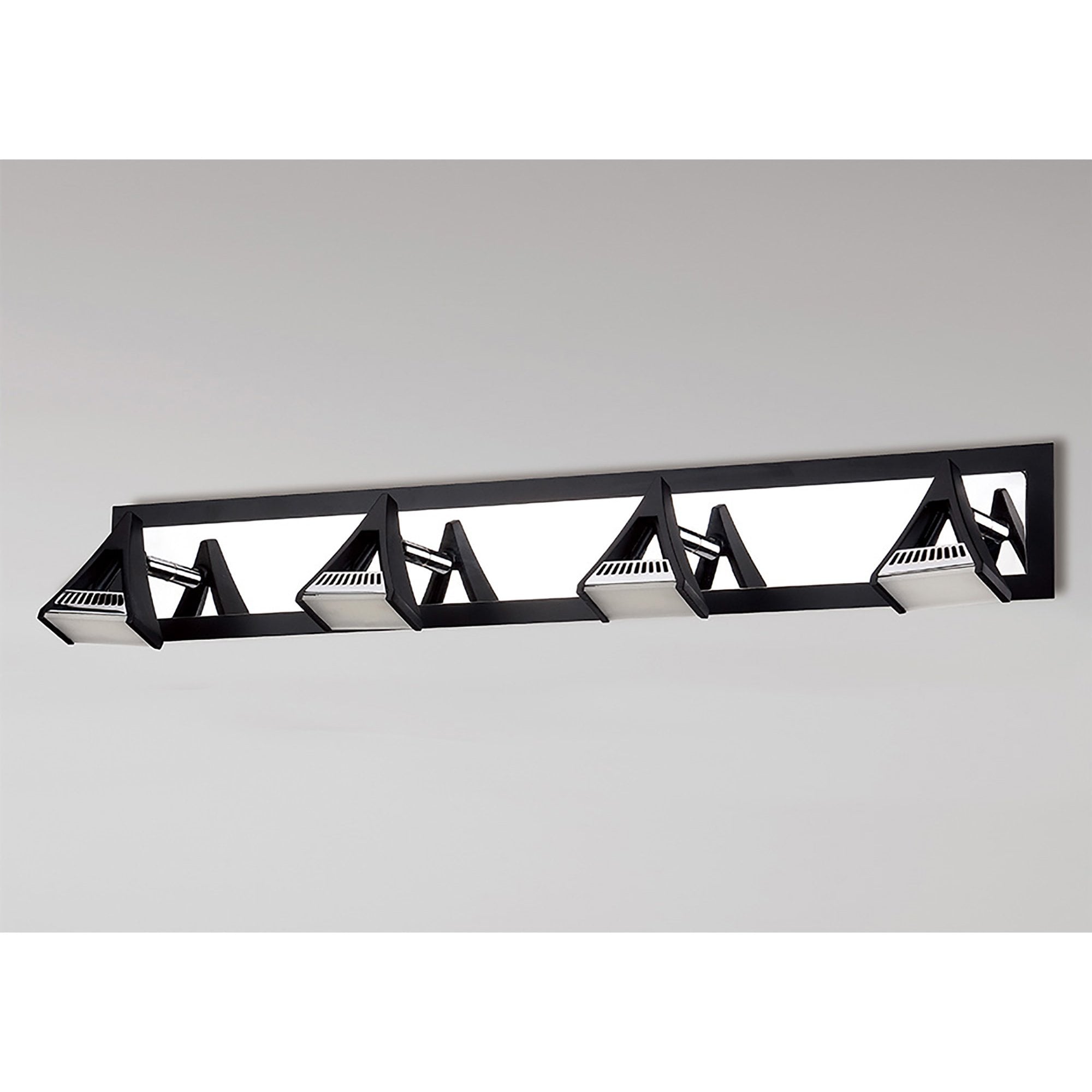 M8109/1 Filippo Linear Spot Light 4 Light LED 20W Matt Black/Polished Chrome