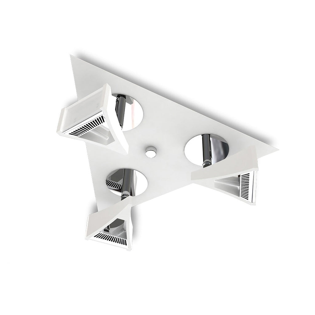 M8104/1 Filippo Spot Light 3 Light LED Triangular 5W Matt White/Polished Chrome