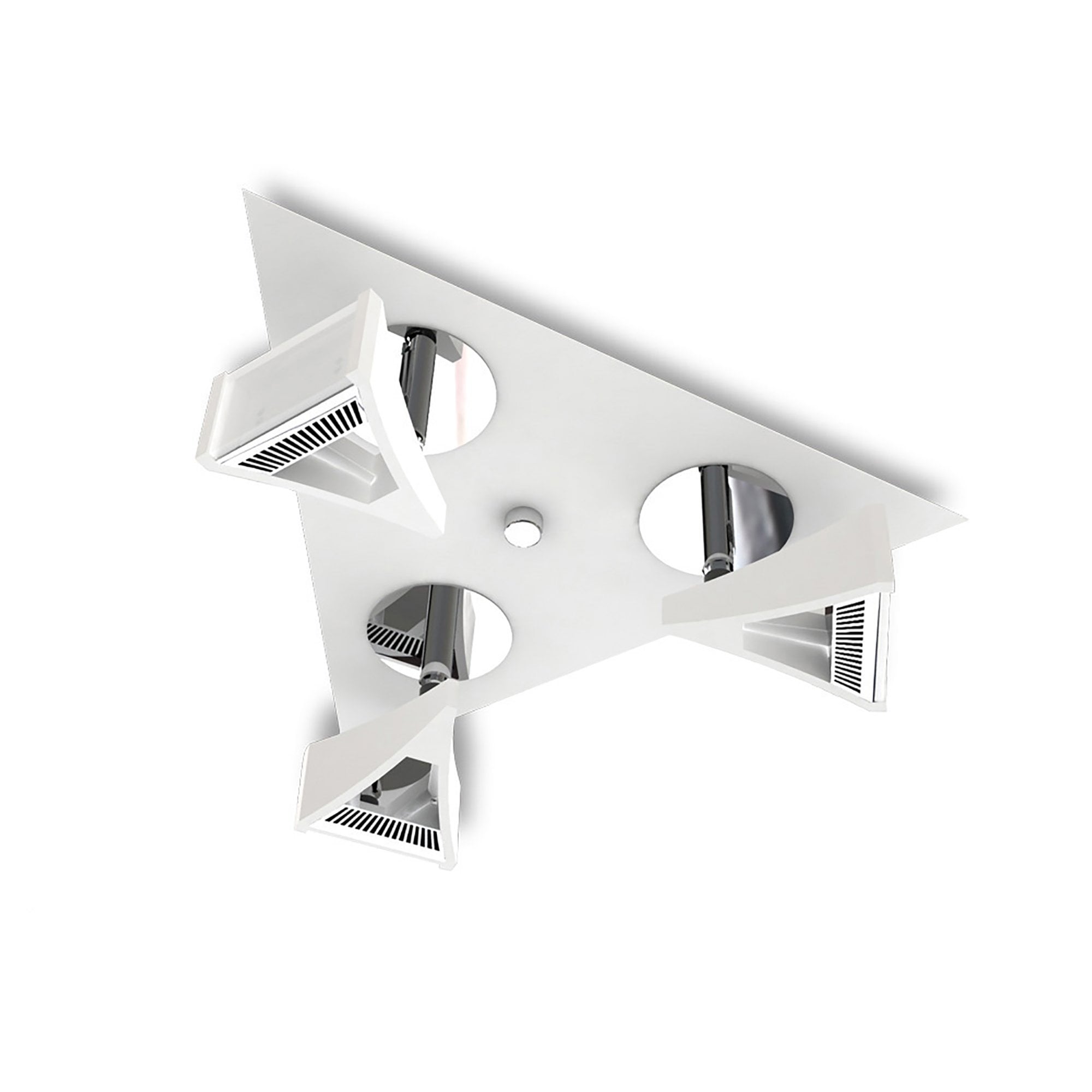 M8104/1 Filippo Spot Light 3 Light LED Triangular 5W Matt White/Polished Chrome