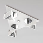 M8104/1 Filippo Spot Light 3 Light LED Triangular 5W Matt White/Polished Chrome