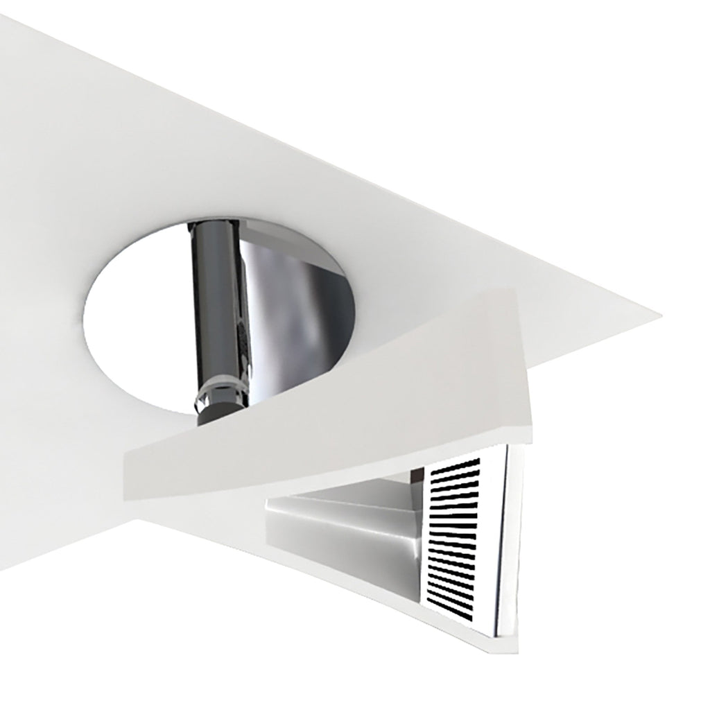 M8104/1 Filippo Spot Light 3 Light LED Triangular 5W Matt White/Polished Chrome
